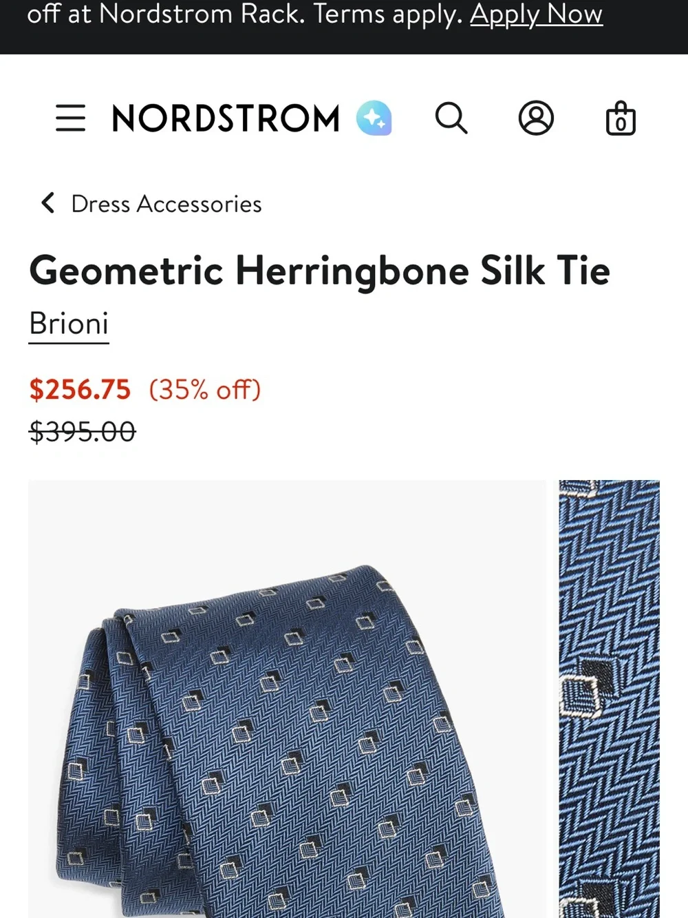 $395 Brioni Embroidered 100% Italian Silk Tie